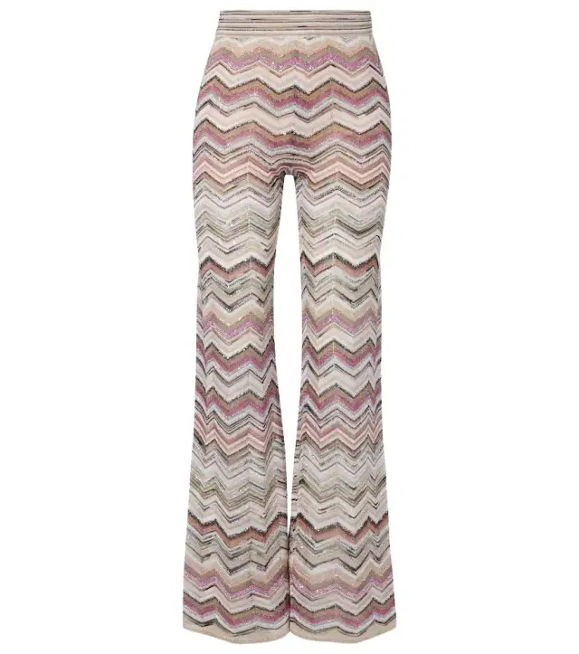Missoni Zigzag lamé wide-leg pants