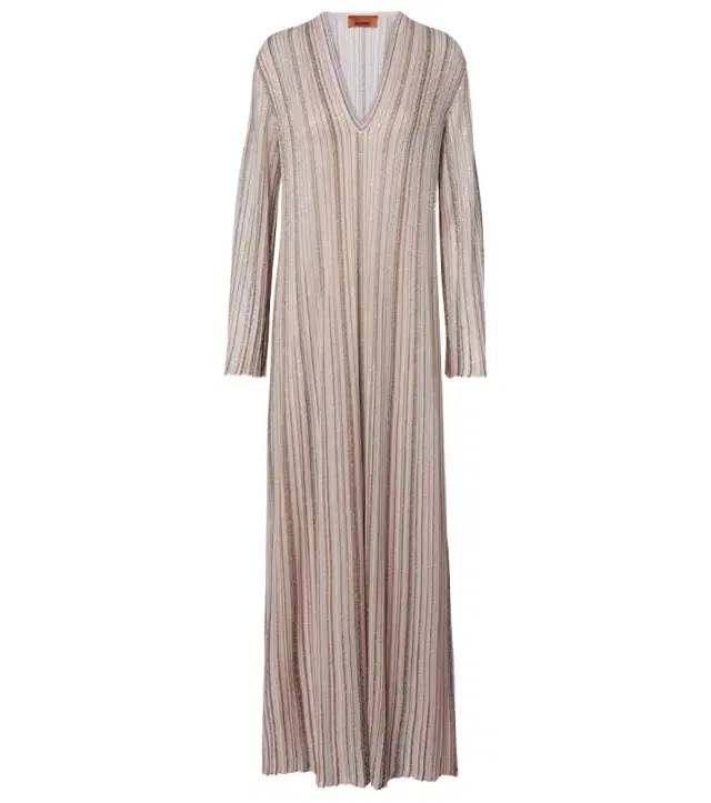 Missoni Striped lamé gown