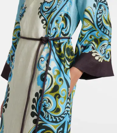 ALÉMAIS Alémais Natalia printed linen midi dress | Thumbnail 3