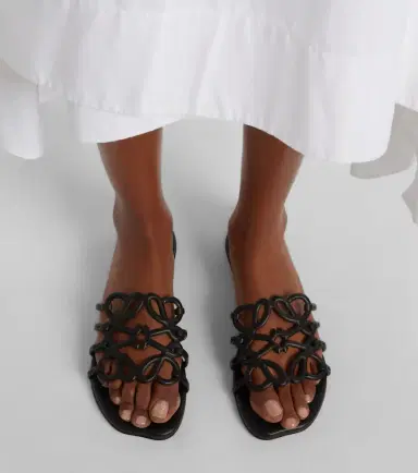 Loewe Paula's Ibiza Petal Anagram leather slides | Thumbnail 6 Loewe Paula's Ibiza Petal Anagram leather slides | Thumbnail 6