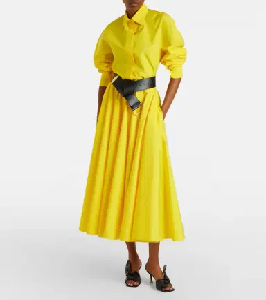 Givenchy Pleated cotton midi skirt | Thumbnail 3