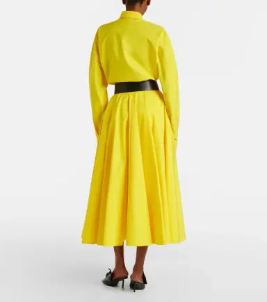 Givenchy Pleated cotton midi skirt | Thumbnail 4