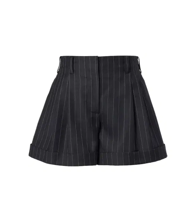 Pinstripe wool shorts