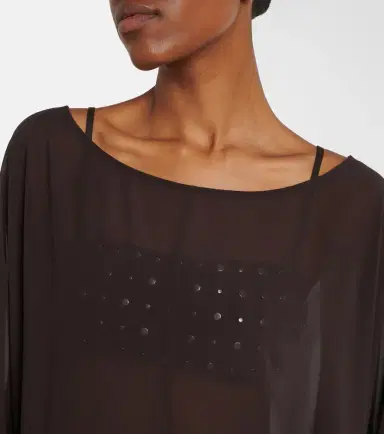 Staud Nour chiffon beach dress | Thumbnail 5
