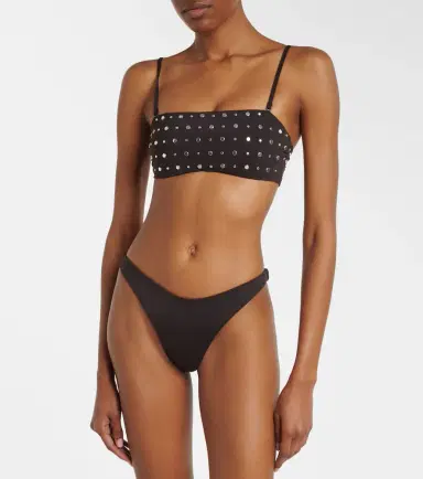 Staud Dana satin bikini bottoms | Thumbnail 3 Staud Dana satin bikini bottoms | Thumbnail 3
