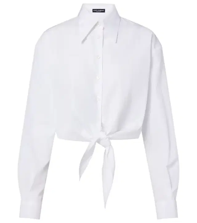 Dolce & Gabbana Cropped cotton poplin shirt