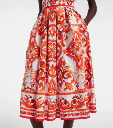 Dolce & Gabbana Majolica printed cotton poplin midi dress | Thumbnail 5 Dolce & Gabbana Majolica printed cotton poplin midi dress | Thumbnail 5