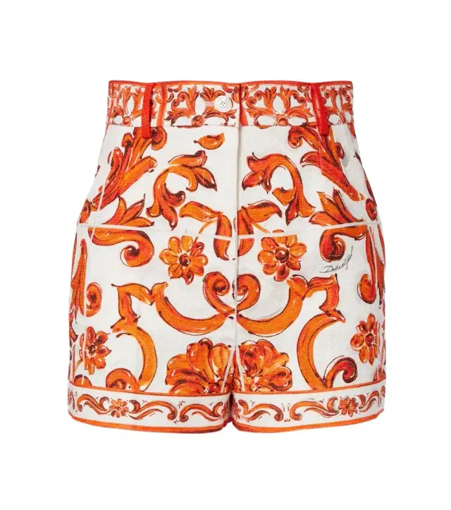 Majolica printed shorts