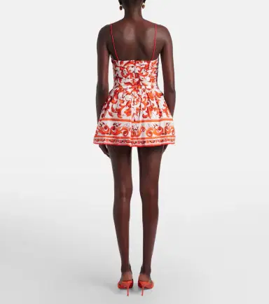 Dolce & Gabbana Majolica printed cotton poplin minidress | Thumbnail 2 Dolce & Gabbana Majolica printed cotton poplin minidress | Thumbnail 2