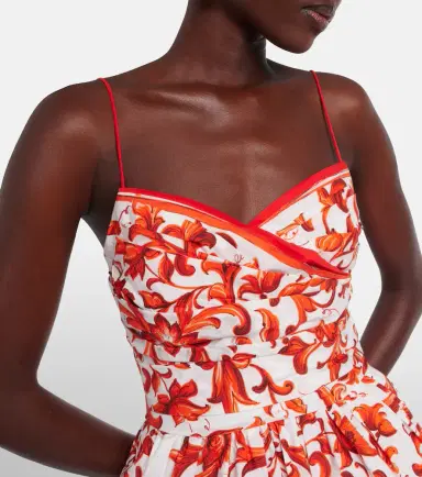 Dolce & Gabbana Majolica printed cotton poplin minidress | Thumbnail 4 Dolce & Gabbana Majolica printed cotton poplin minidress | Thumbnail 4