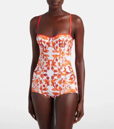 Dolce & Gabbana ajolica swimsuit | Thumbnail 2