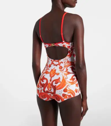 Dolce & Gabbana ajolica swimsuit | Thumbnail 3