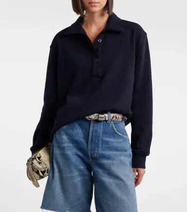 Citizens of Humanity Vintage fleece polo sweater | Thumbnail 5