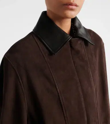 Nour Hammour Grange leather-trimmed suede jacket | Thumbnail 5 Nour Hammour Grange leather-trimmed suede jacket | Thumbnail 5