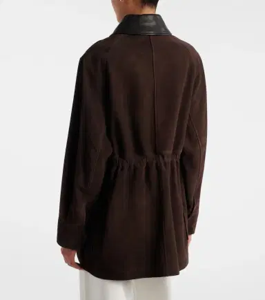 Nour Hammour Grange leather-trimmed suede jacket | Thumbnail 7 Nour Hammour Grange leather-trimmed suede jacket | Thumbnail 7
