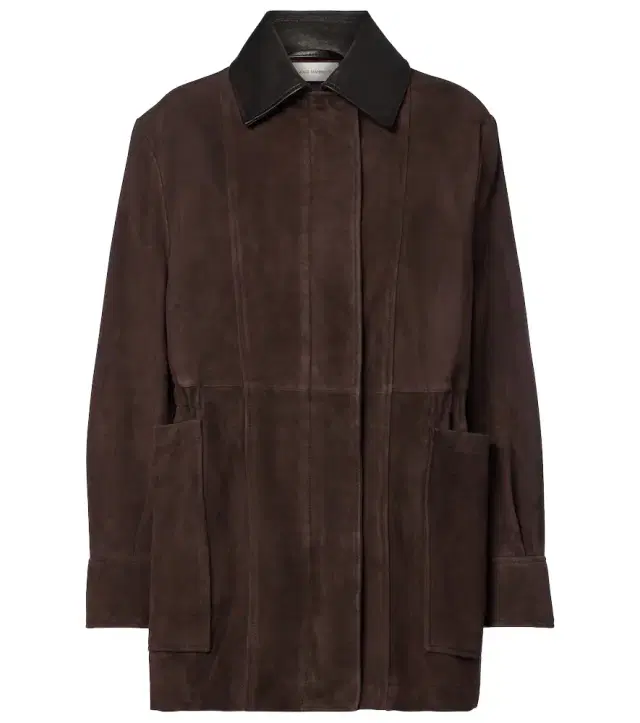 Nour Hammour Grange leather-trimmed suede jacket