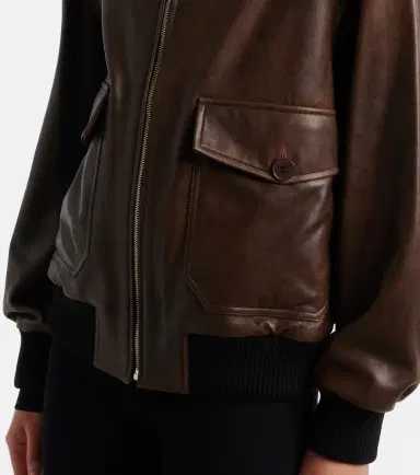 Nour Hammour Anton leather blouson jacket | Thumbnail 2