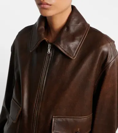 Nour Hammour Anton leather blouson jacket | Thumbnail 3