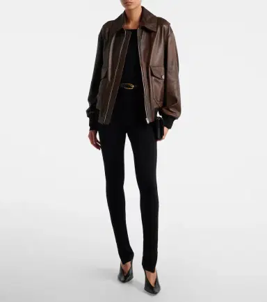 Nour Hammour Anton leather blouson jacket | Thumbnail 5
