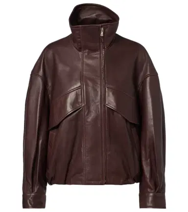 Nour Hammour Roland leather bomber jacket | Thumbnail 1 Nour Hammour Roland leather bomber jacket | Thumbnail 1