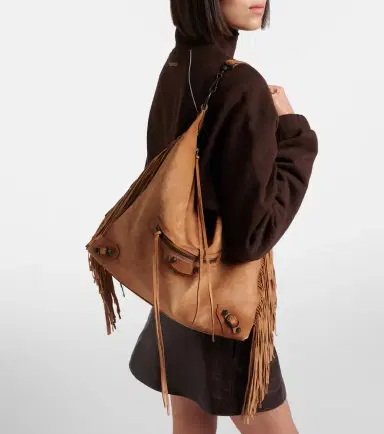 Balenciaga Le City Medium suede shoulder bag | Thumbnail 5 Balenciaga Le City Medium suede shoulder bag | Thumbnail 5