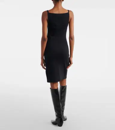 Courrèges Courrèges Ribbed-knit cotton jersey midi dress | Thumbnail 3 Courrèges Courrèges Ribbed-knit cotton jersey midi dress | Thumbnail 3