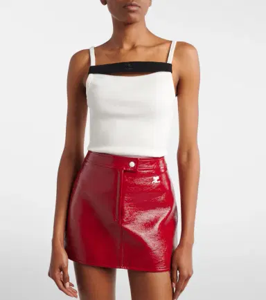 Courrèges Courrèges Ribbed-knit cotton tank top | Thumbnail 2