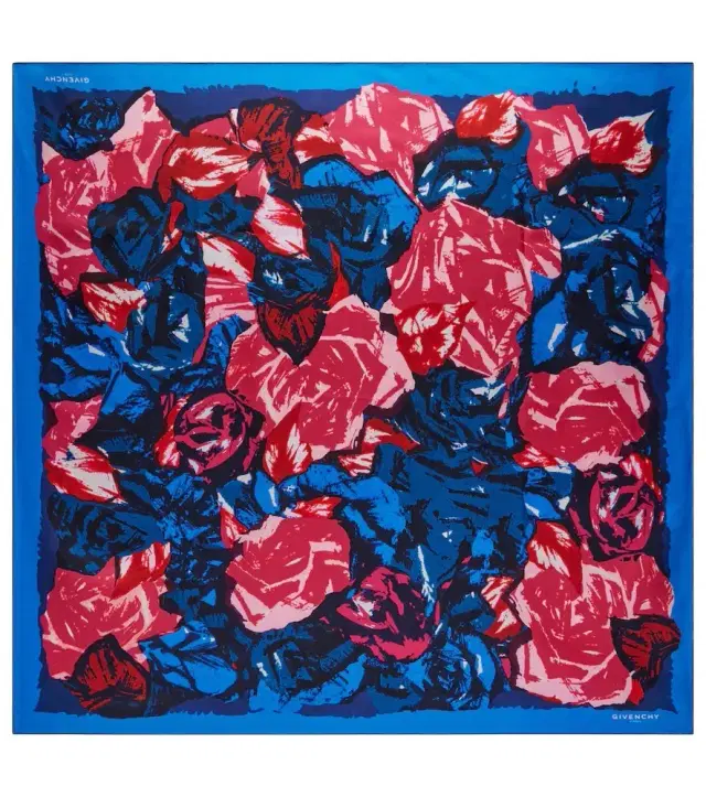 Printed silk scarf