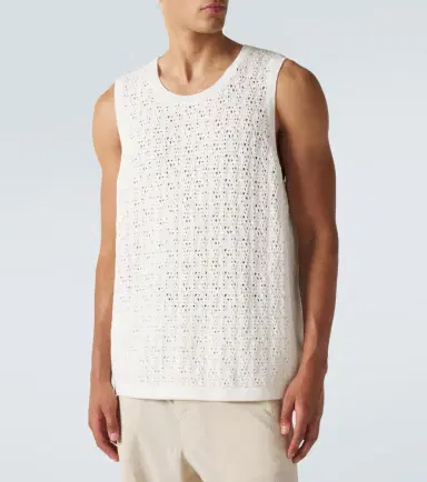 Frame Crochet cotton-blend tank top | Thumbnail 2