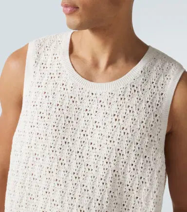 Frame Crochet cotton-blend tank top | Thumbnail 3