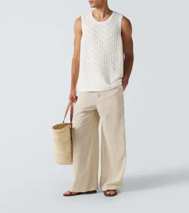 Frame Crochet cotton-blend tank top | Thumbnail 5