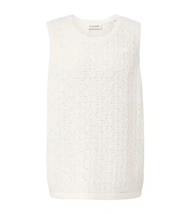 Frame Crochet cotton-blend tank top | Thumbnail 1