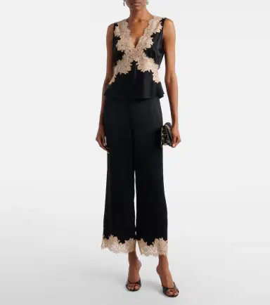 Rixo Marcela lace-trimmed wide-leg pants | Thumbnail 4