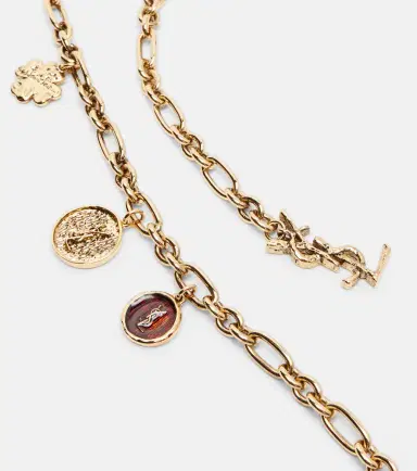 Saint Laurent Cassandre embellished chain belt | Thumbnail 2