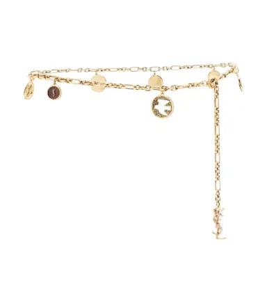 Saint Laurent Cassandre embellished chain belt | Thumbnail 1