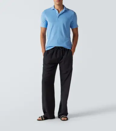 FEDELI Cotton terry polo shirt | Thumbnail 2
