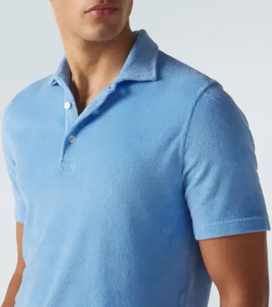 FEDELI Cotton terry polo shirt | Thumbnail 4