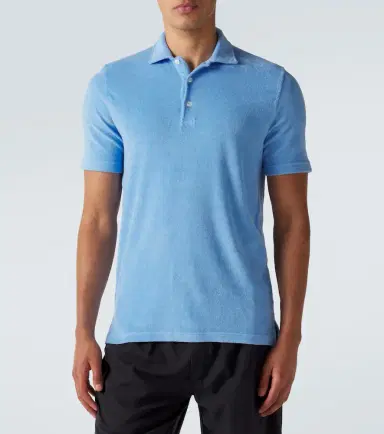 FEDELI Cotton terry polo shirt | Thumbnail 5