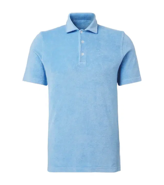 Cotton terry polo shirt