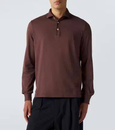 FEDELI Cotton piqué polo shirt | Thumbnail 4