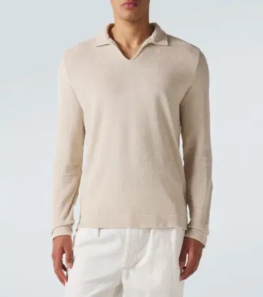 Fedeli Cotton terry polo shirt | Thumbnail 4