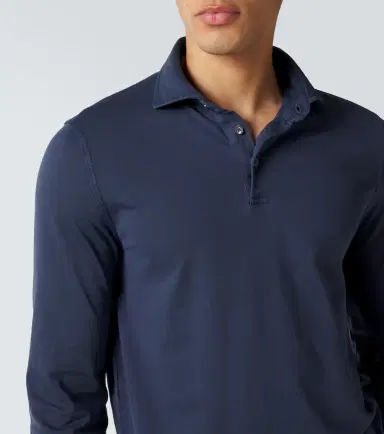 FEDELI Cotton piqué polo shirt | Thumbnail 6
