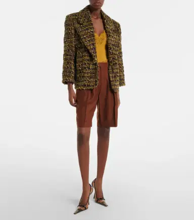 Saint Laurent Lace-trimmed ribbed-knit silk top | Thumbnail 6