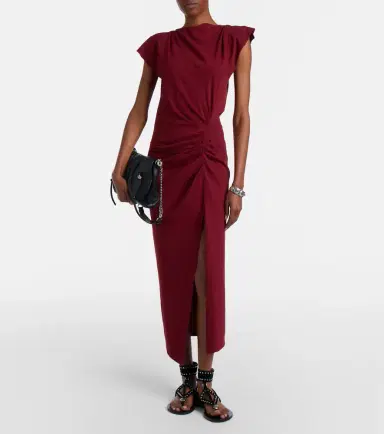 Isabel Marant Nadela gathered cotton jersey midi dress | Thumbnail 2
