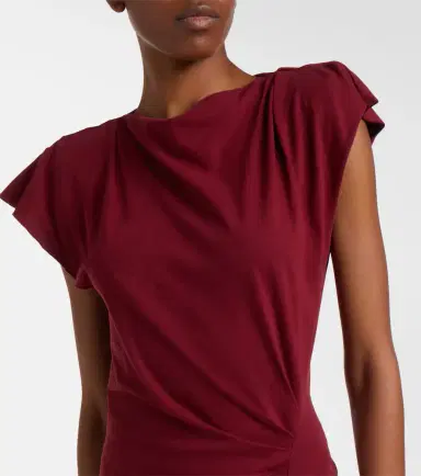 Isabel Marant Nadela gathered cotton jersey midi dress | Thumbnail 3