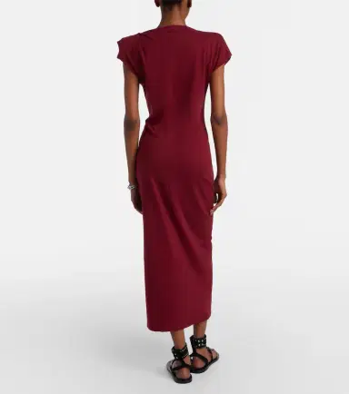 Isabel Marant Nadela gathered cotton jersey midi dress | Thumbnail 4