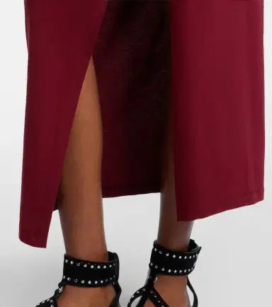 Isabel Marant Nadela gathered cotton jersey midi dress | Thumbnail 5