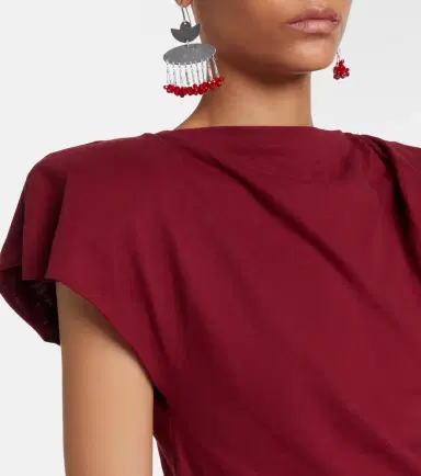 Isabel Marant Sebani asymmetric cotton T-shirt | Thumbnail 4