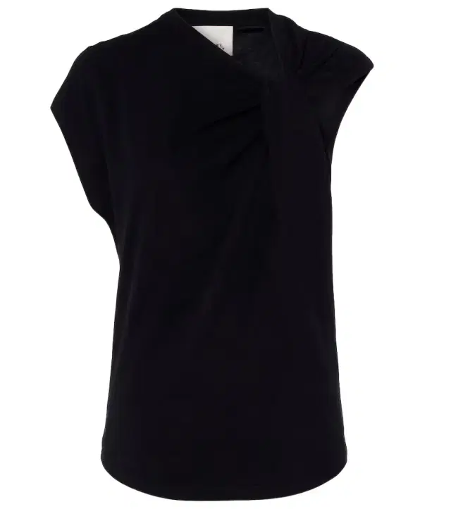 Nayda gathered cotton jersey T-shirt