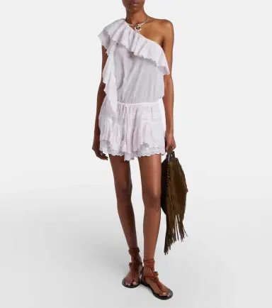 Marant Étoile Lalia embroidered ruffled minidress | Thumbnail 2 Marant Étoile Lalia embroidered ruffled minidress | Thumbnail 2